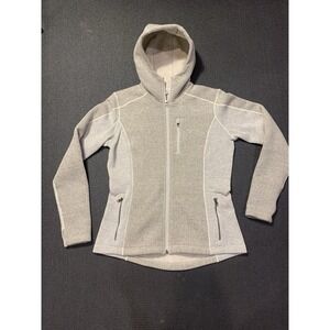 Kuhl Tan Natural Revive Full Zip Hoodie Fleece Hiking Warm Size Small
